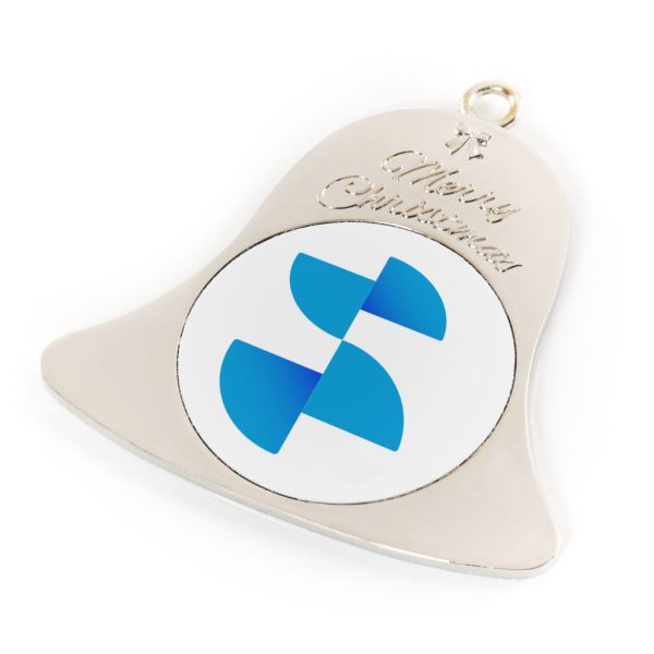 Ornament pentru brad sublimat - clopoțel - Argint