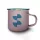 Cana cu sclipici din metal emailat sublimabil 3dl roz