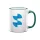 Cană colorată sublimare - menta