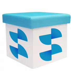   Scaun cu compartiment de depozitare prin sublimare - Albastru