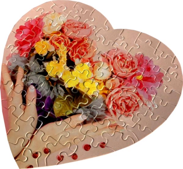 Puzzle sublimabil în formă de inimă
