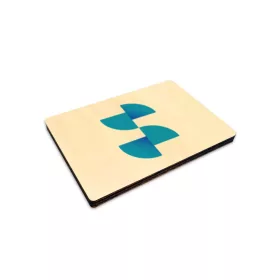 Magnet  frigider pentru sublimare lemn natural - dreptunghi