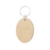Breloc oval din lemn cu sublimare