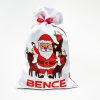Sac Mos Craciun pentru sublimare - alb/rosu lucios