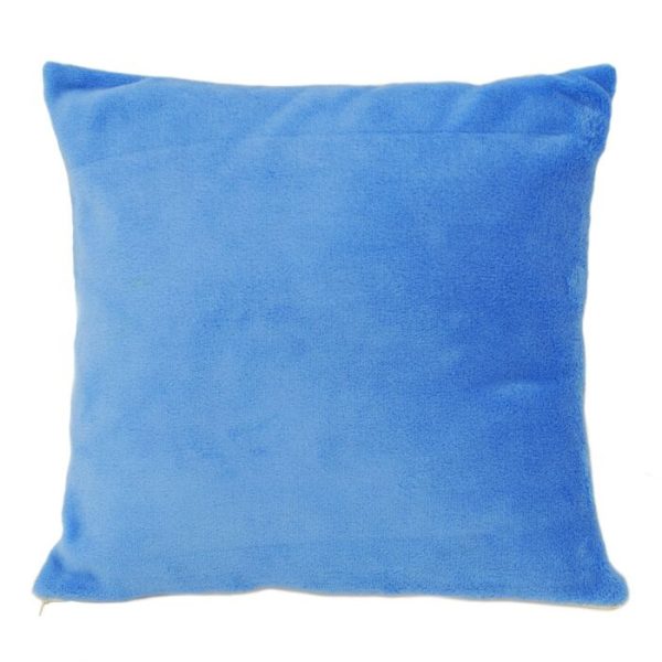 Față de pernă sublimabilă cu spate pluș40x40 cm - Albastru