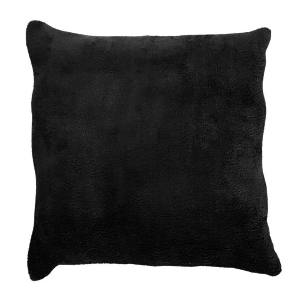 Față de pernă sublimabilă cu spate pluș40x40 cm - negru