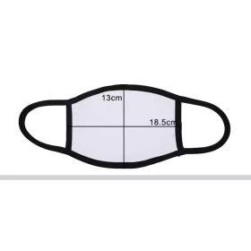 Mască de față sublimată cu margine neagră - L