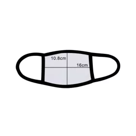 Mască de față sublimată cu margine neagră- M