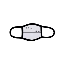 Mască de față sublimabilă cu margine neagră- S