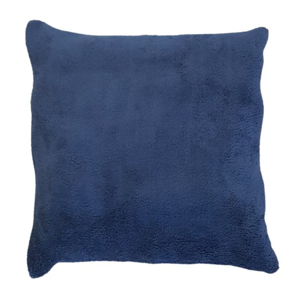 Față de pernă sublimabilă cu spate pluș40x40 cm - Albastru Navy