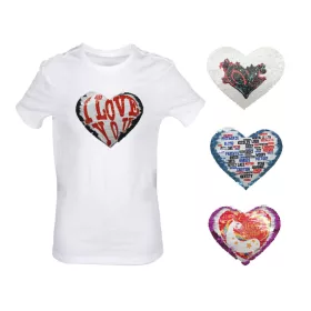 Formă de călcat cu paiete pentru sublimare - inimă 