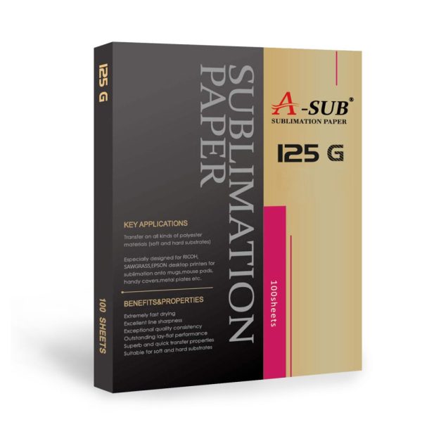 A-SUB 125g hârtie sublimare premium  - 100buc  A4/A3