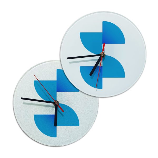Ceas de perete din sticla sublimabil 20cm